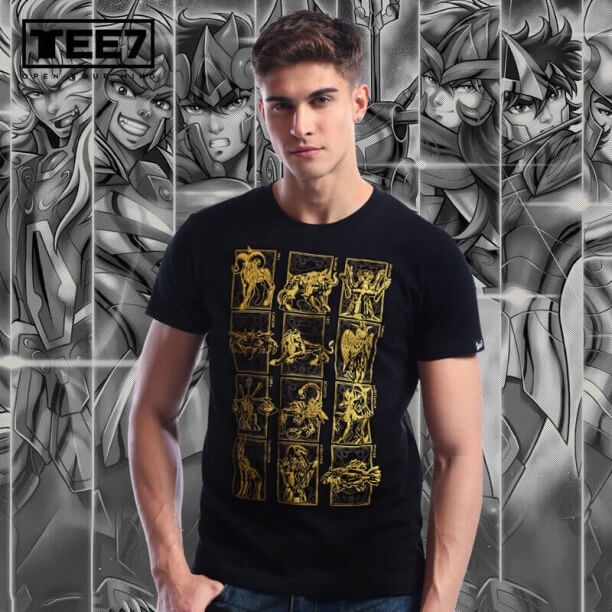  Ediție limitată Saint Seiya Gold Cloth T-shirt