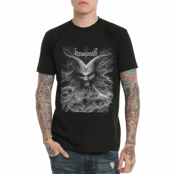 Abazagorath Heavy Metal Rock Print T-Shirt Black | WISHINY