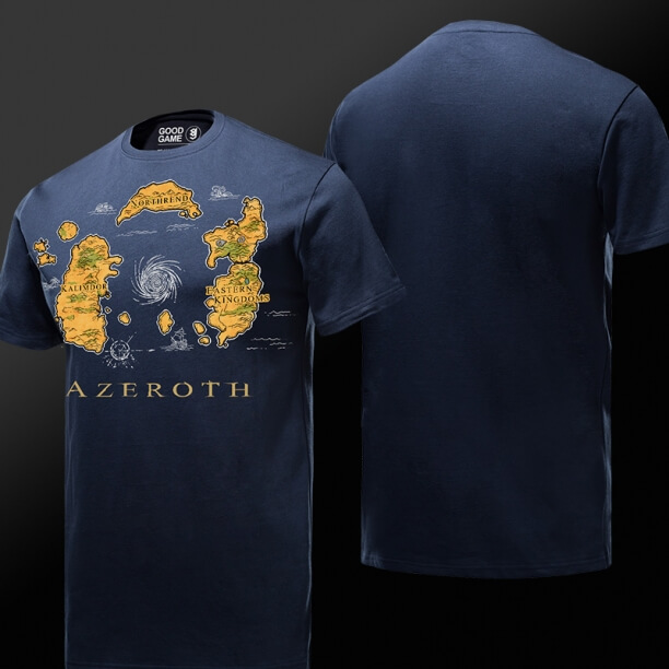 World of Warcraft NGA T-shirt Blizzard WOW National Geography of Azeroth Tee