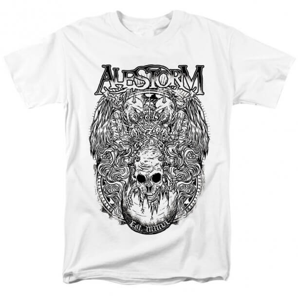 Alestorm True T-shirt Pirate Écossais en Métal Chemises Uk Rock Metal