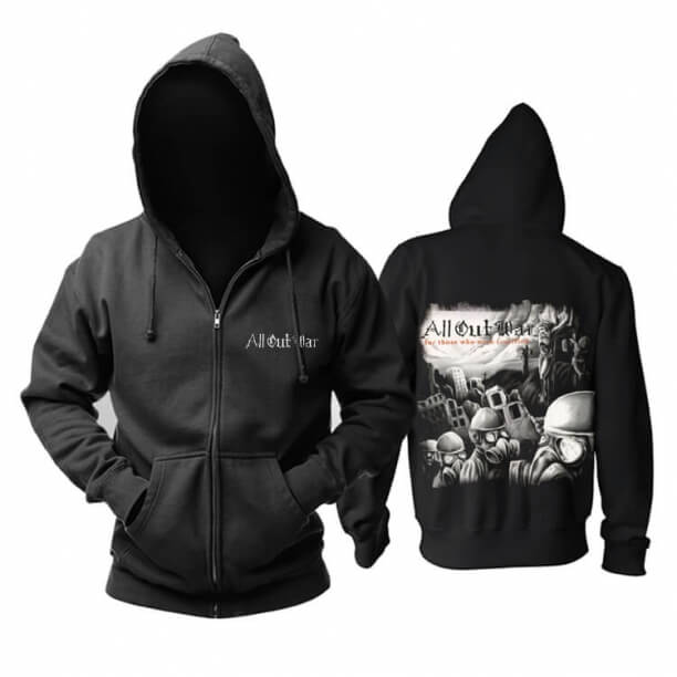 All Out War Hooded Sweatshirts Hard Rock Metal Rock Band-hættetrøje