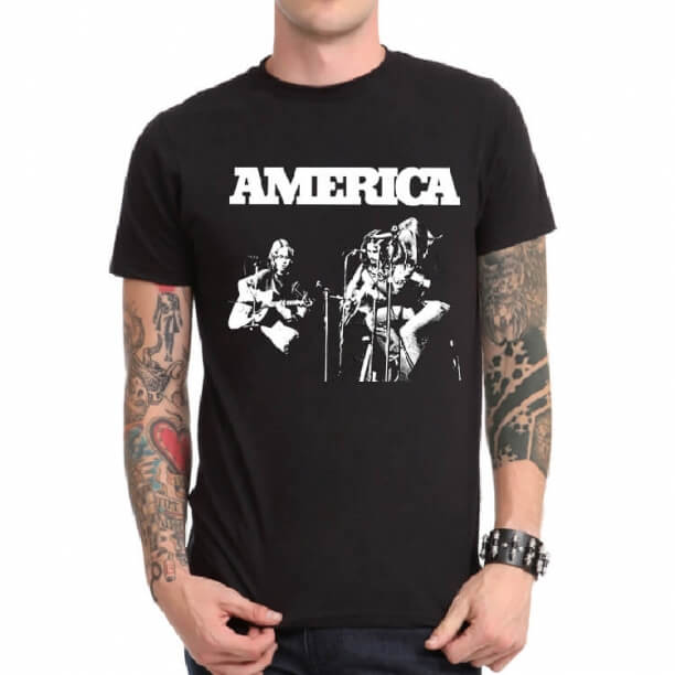 Mỹ ban nhạc rock áo thun màu đen kim loại nặng Tee
