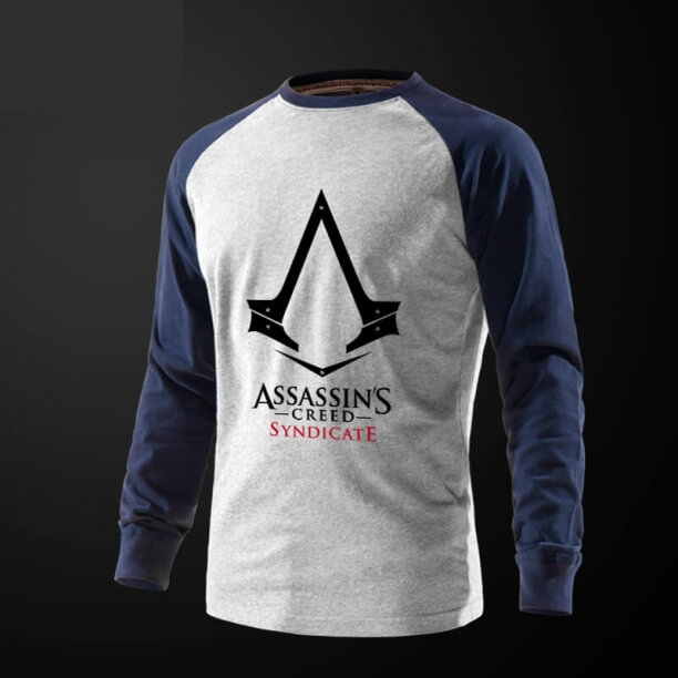 Assassin's Creed Syndicate เสื้อยืดสีเทาแขนยาว 