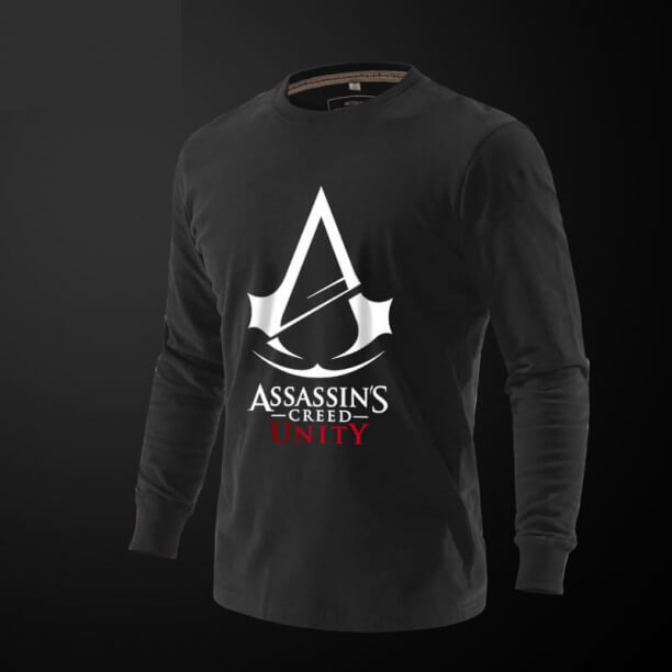 Assassin's Creed Unity TシャツメンズロングスリーブTシャツ