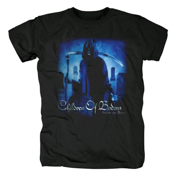 Fantastica maglietta per bambini di Bodom Band Finlandia T-shirt nera in metallo punk rock