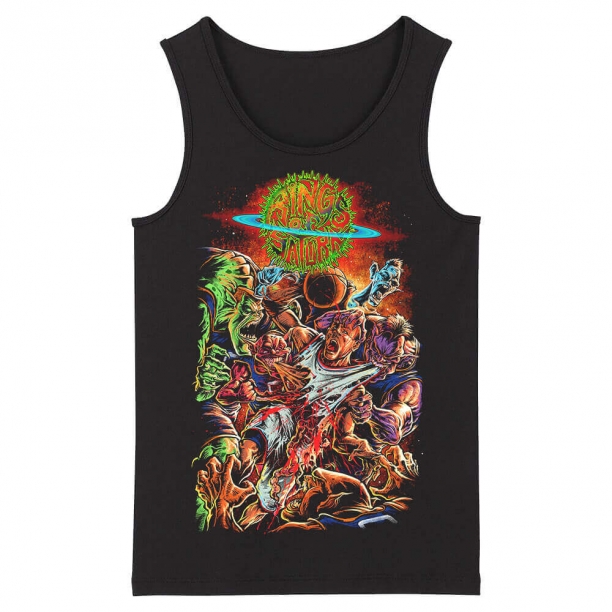 Impressionante Anéis De Saturno Sem Mangas Camisetas Hard Rock Sem Mangas