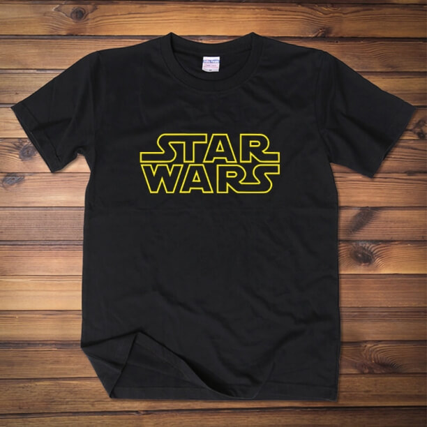 น่ารัก Star Wars โลโก้ Tshirt Unisex น้ำเงิน Tee