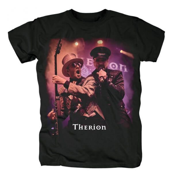 Fantastica Therion Christofer Johnsson Tee Shirts Svezia T-Shirt in metallo