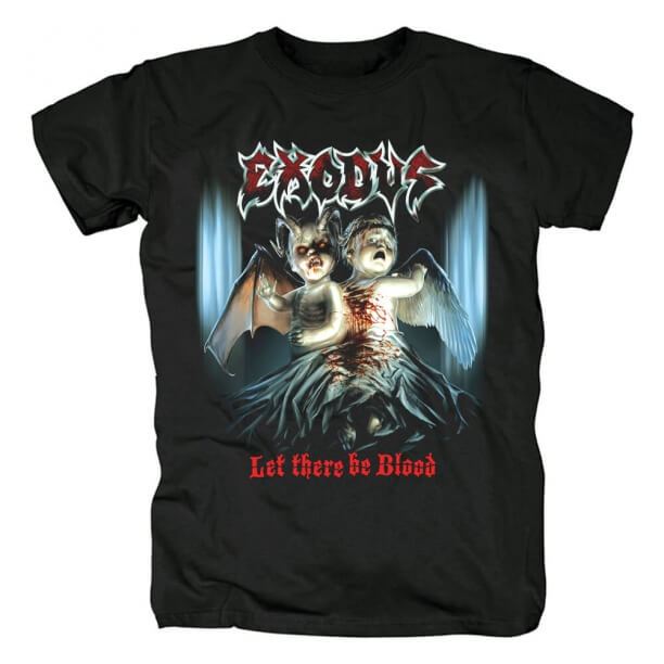 Úžasné britské Exodus Let It Blood Blood T-Shirt Metal Band Grafické Tees