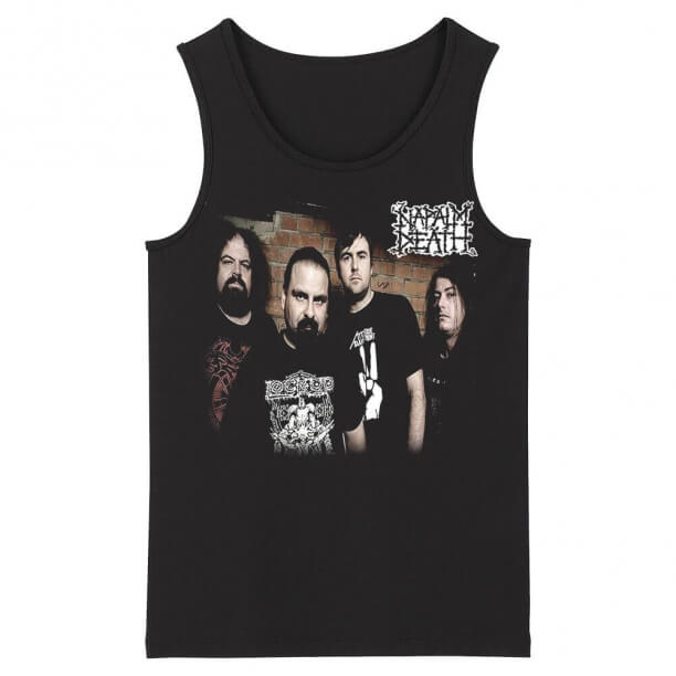 En iyi Napalm Death Tank Uk Metal Kaya Kolsuz Gömlek Tops