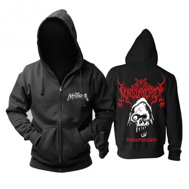 Best Nunslaughter Hoody Usハードロックメタルロックフーディー