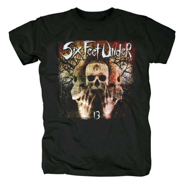 Beste sechs Fuß unter Band-T-Stücken Metallfelsen-T-Shirt