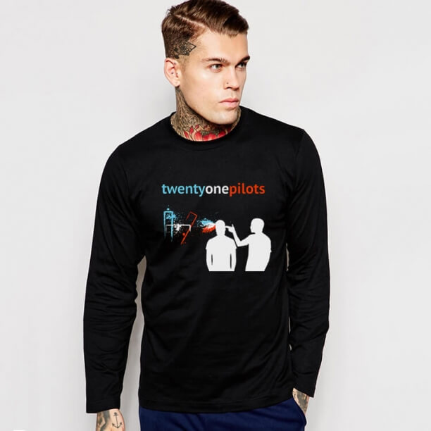 Negro Twenty One Pilots camiseta de manga larga