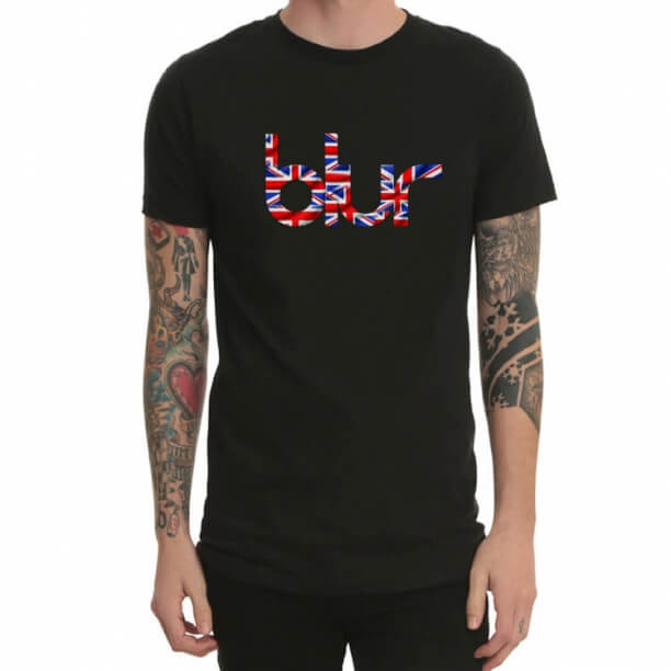 Blur britisk Metal Rock Print T-Shirt