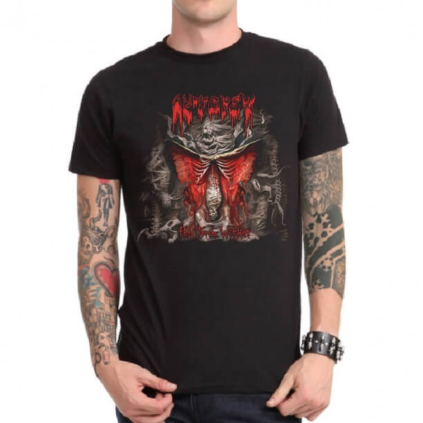 Cool Autopsy Rock Tshirt Đen Heavy Metal Band 