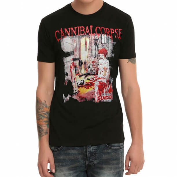 ระบาย Cannibal Corpse Metal Rock Tshirt สุดยอด