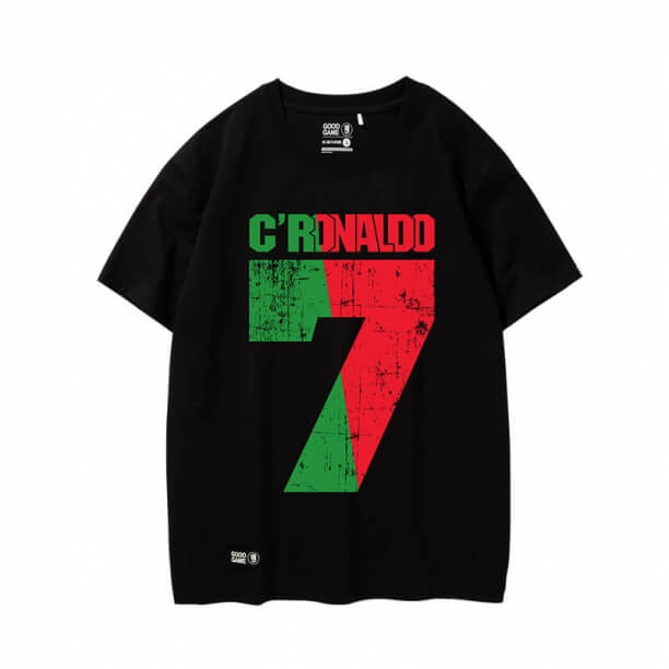 Cool Cristiano Ronaldo T-shirt cr7 Black Tee Shirts