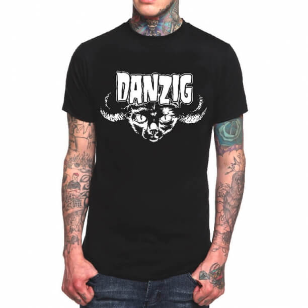 Cool Danzig Ban nhạc Rock T-Shirt Đen Heavy Metal T