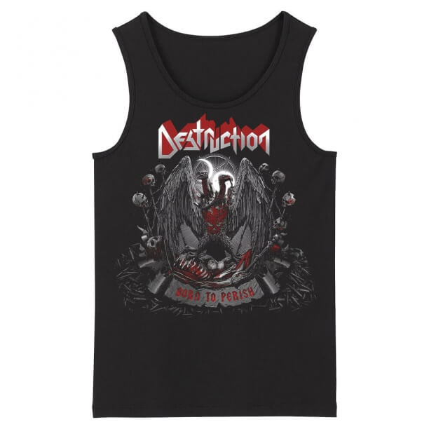 Cool Destruction Tank Tops Hard Rock Black Metal Rock Sleeveless Tshirts