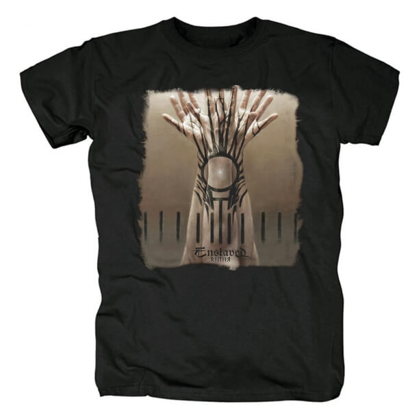 Cool Enslaved Riitii Tee Shirts T-Shirt in metallo nero