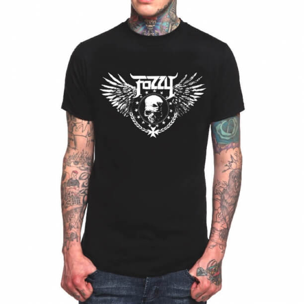 Cool Fozzy Rock Band เครื่องแต่งกาย Black Heavy Metal T