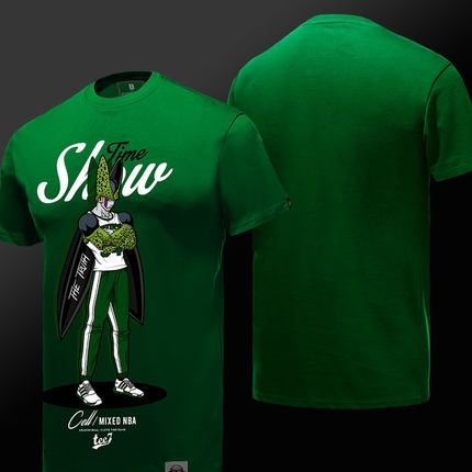 Maglietta cool green a t-shirt stile Dragon Ball NBA per ragazzi