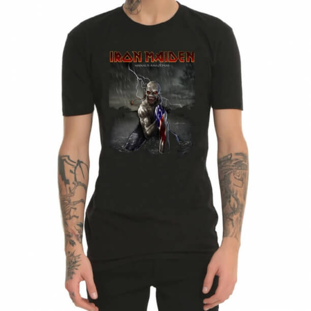 Serin Iron Maiden Tişört Punk Rock Tee