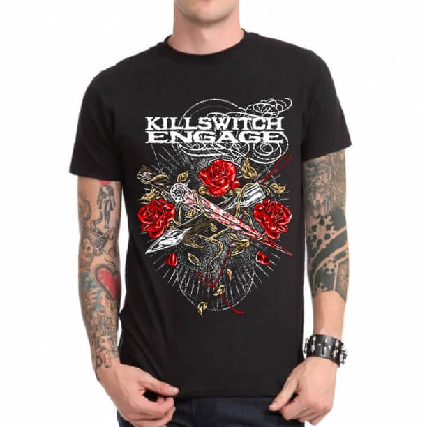 เสื้อยืดลายขวาง Cool Killswitch Engage Rock