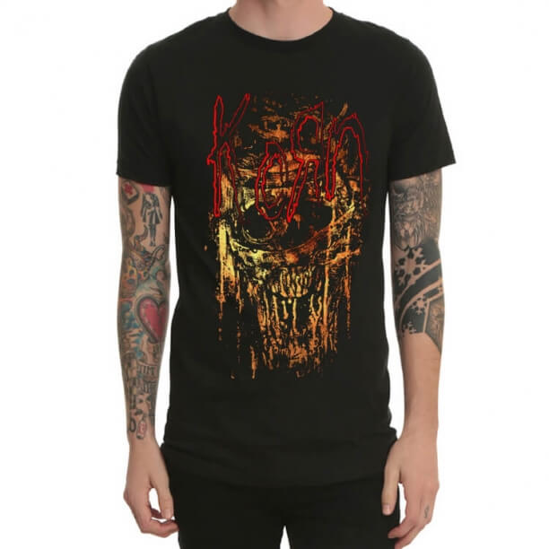 Cool Korn Metal Rock Band T Shirt Negru