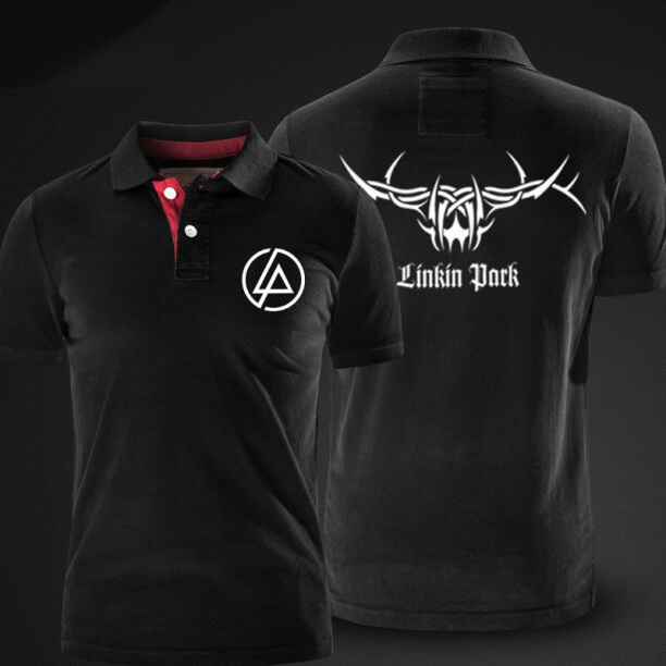 Polo Cool Linkin Park rojo Polo XXL algodón hombre