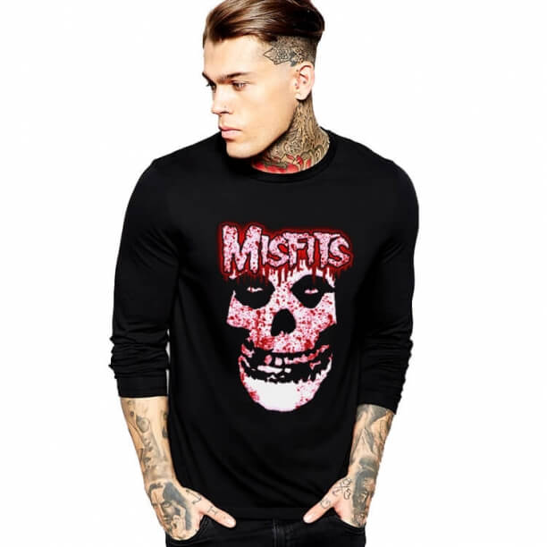 Cool The Misfits Long Sleeve Tee Shirt