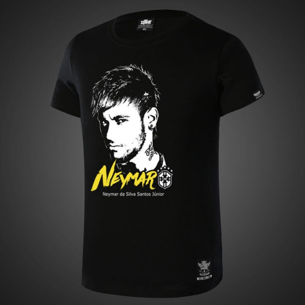 Cool Neymar T-shirt Brazil Football Star Tee
