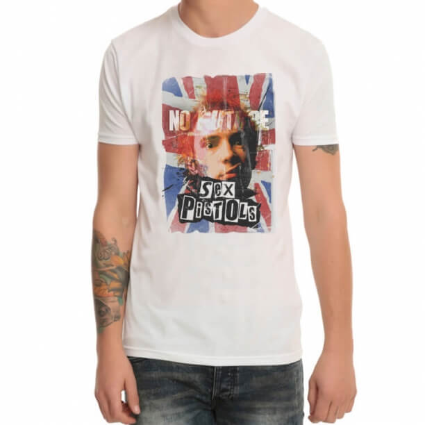 Cool Sex Pistols Metal Rock Print T-Shirt