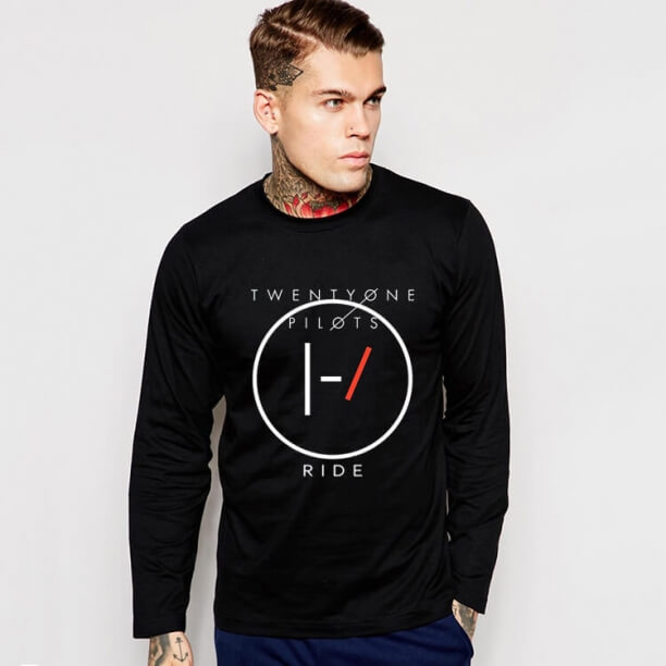 Cool Twenty One Pilots T-Shirt a maniche lunghe