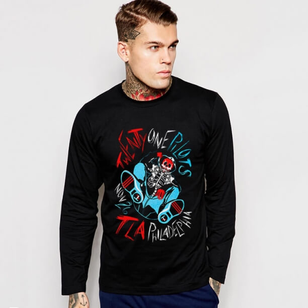 Cool Twenty One Pilots T-Shirt Long Sleeve Rock Music Team Tee