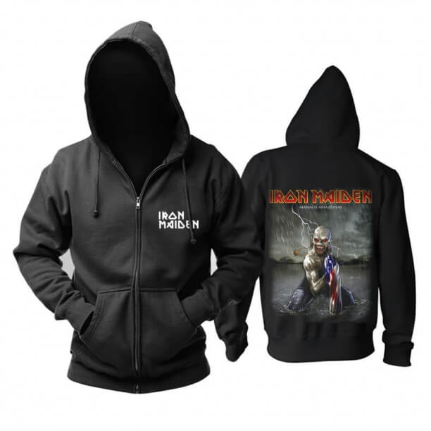 Serin İngiltere Demir Kızlık Hoodie Metal Punk Rock Grubu Ter Gömlek