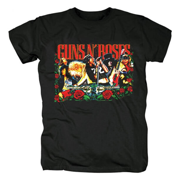 Kühlen Sie uns Gewehr-N Rosen-T-Shirt Punkrock-Grafik-T-Stücke ab