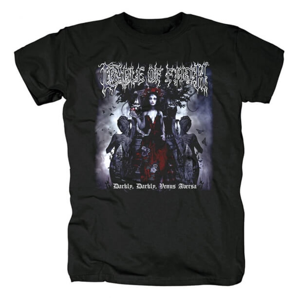 Cradle Of Filth T-shirts T-shirt britannique punk noir en métal