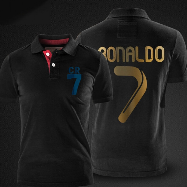 Cristiano Ronaldo CR7 Black Polo Shirt