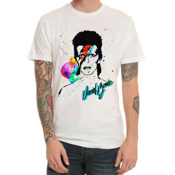 David Bowie Rock Tee White 