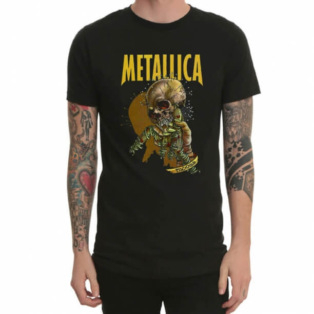 แฟชั่น Metallica Band Skull เสื้อยืด