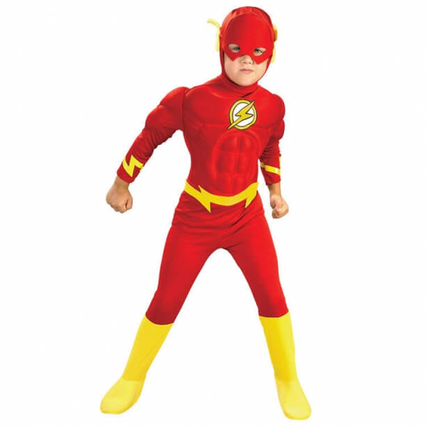 The Flash Hero Cosplay For children Muscle Performance Costumes Kids