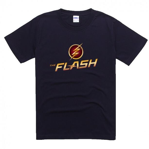 The Flash T-shirt TV Udskrivning Tees Plus Størrelse Sort