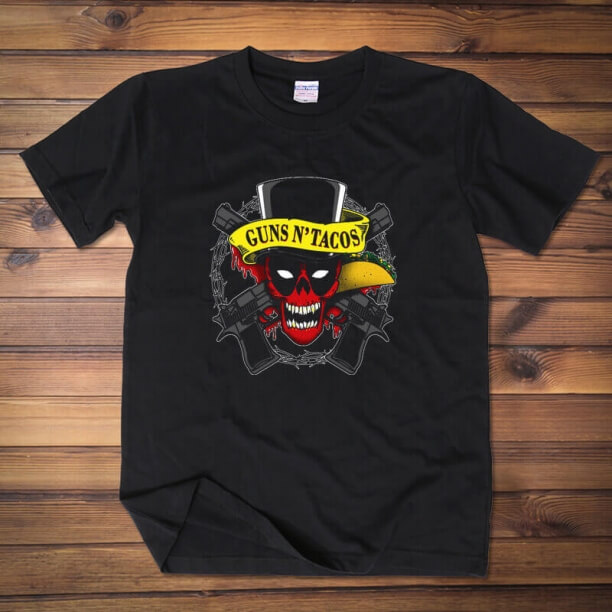 Vui Deadpool Gun N'Tacos Rocked T-shirt