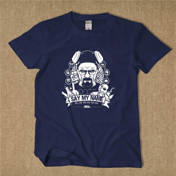 Vui Walter trắng T-shirt Breaking Bad rượu vang đỏ Tee