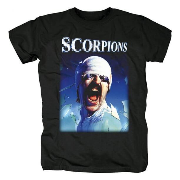 Germany Scorpions Blackout T-Shirt Metal Rock Shirts