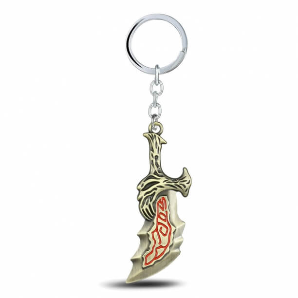 God of War 4 Blades of Chaos Car Keychain Weapon Model Alloy Keychain
