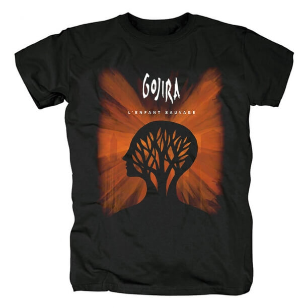 T-Shirt Gojira France T-Shirt Punk Rock Band nera in metallo