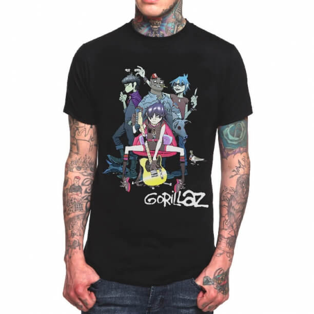 Gorillaz Electronic Rock Band Tee Shirt