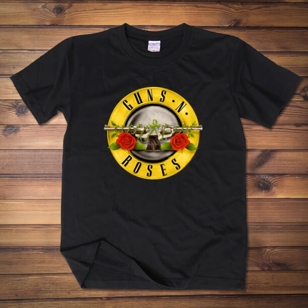 Guns And Roses Logo Tshirt Musically Tee | WISHINY